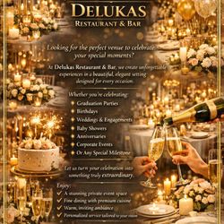 DeLukas Restaurant and Bar - Celebrate special occasion with us