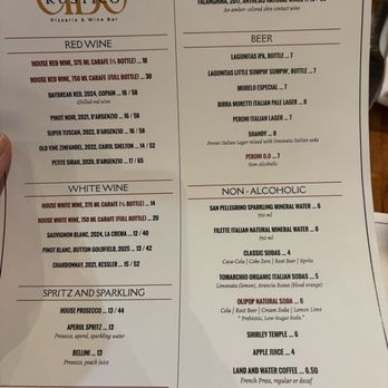 Cibo Rustico Pizzeria - Wine menu - Pizza Near Me - Santa Rosa, California