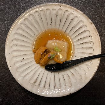 wa’z - Deep fried sesame tofu, Sea urchin, Wasabi - Japanese Near Me - Seattle, Washington