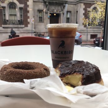 Blackbird Doughnuts - Harvard Square - Seating area. Donut and coffee - Donuts Near Me - Cambridge, Massachusetts Blackbird Doughnuts - Harvard Square - Seating area. Donut and coffee - Donuts Near Me - Cambridge, Massachusetts