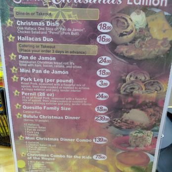 Bululu Tropical - Holiday catering menu 2025 - Venezuelan Near Me - Mishawaka, Indiana