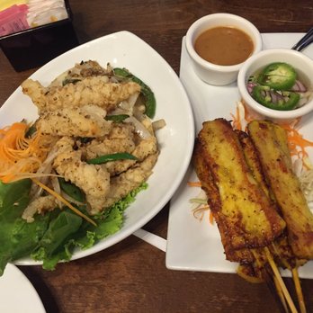 Sticky Rice - Salt and Pepper Squid & Chicken Satay - Laotian Near Me - Murphy, Texas