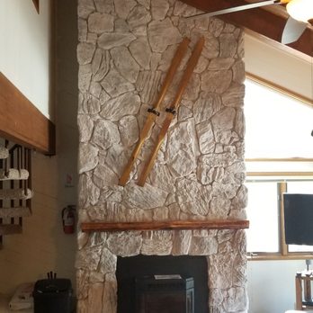 Premier Painting Plus - After painting wood paneling, chalk painting fireplace, and installing mantel and skis (used a laser to center on the fireplace). - Painters Near Me Premier Painting Plus - After painting wood paneling, chalk painting fireplace, and installing mantel and skis (used a laser to center on the fireplace). - Painters Near Me