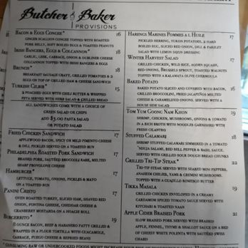 Butcher & Baker Provisions - Most recent Menu as of 1/4/24. I recommend Harengs Marine Pommes A L Huile. - Bakeries Near Me - Port Gamble, Washington