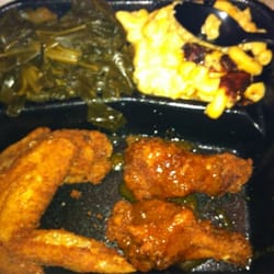 D's Original Take Out Grill - Greens, Mac & Cheese & honey Ginger wings