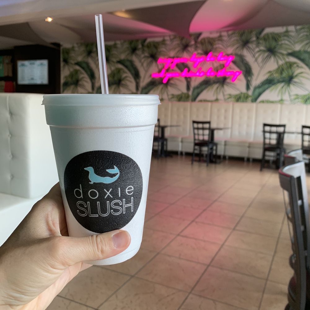 Doxie Slush - Pumpkin spice old fashioned slush with fireball whiskey. - Seafood Near Me - Hermann, Missouri Doxie Slush - Pumpkin spice old fashioned slush with fireball whiskey. - Seafood Near Me - Hermann, Missouri