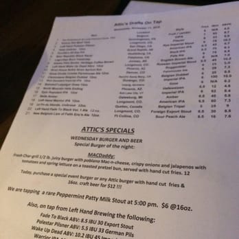 The Attic Ale House - Daily beer & food specials - Gastropubs Near Me - Phoenix, Arizona The Attic Ale House - Daily beer & food specials - Gastropubs Near Me - Phoenix, Arizona