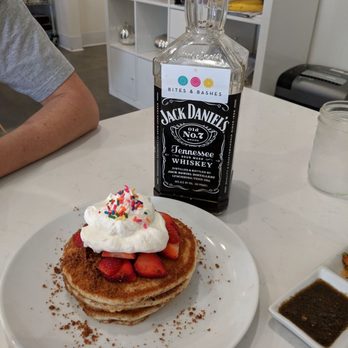 Bites & Bashes Cafe - Churro pancakes with jd maple syrup - Cafes Near Me - Lomita, California Bites & Bashes Cafe - Churro pancakes with jd maple syrup - Cafes Near Me - Lomita, California