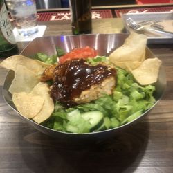 East Coast Wings + Grill - Chipotle Chicken Salad With Different Lighting