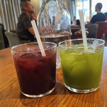 Beatrix - Streeterville - Blue Boost & Power Greens cold-pressed juices - New American Near Me - Chicago, Illinois Beatrix - Streeterville - Blue Boost & Power Greens cold-pressed juices - New American Near Me - Chicago, Illinois