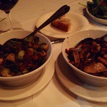 The Wildflower - The side dishes of wild mushrooms and brussel sprouts - Canadian (New) Near Me - Whistler, British Columbia