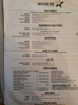 Menu photo 3 Mission BBQ Davie, FL