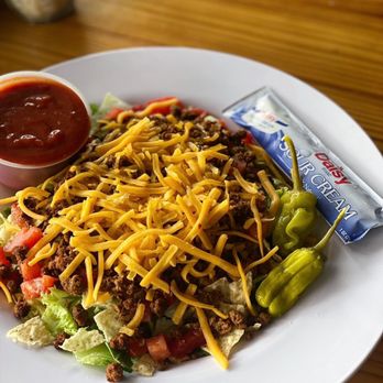 Fox's Pizza Den - a plate of taco salad - Pizza Near Me - Morgantown, West Virginia Fox's Pizza Den - a plate of taco salad - Pizza Near Me - Morgantown, West Virginia