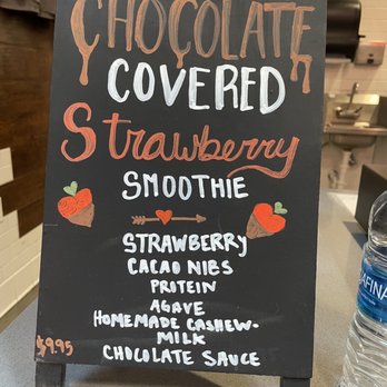 The Blend Superfood Bar - Chocolate Covered Strawberry Smoothie menu - Juice Bars & Smoothies Near Me - Oxnard, California The Blend Superfood Bar - Chocolate Covered Strawberry Smoothie menu - Juice Bars & Smoothies Near Me - Oxnard, California
