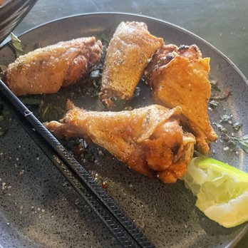 Amazing Basil - Super hard skin chicken wing. And chicken tasted strange when I have the first bite. Not recommend it! - Asian Fusion Near Me - Fremont, California Amazing Basil - Super hard skin chicken wing. And chicken tasted strange when I have the first bite. Not recommend it! - Asian Fusion Near Me - Fremont, California