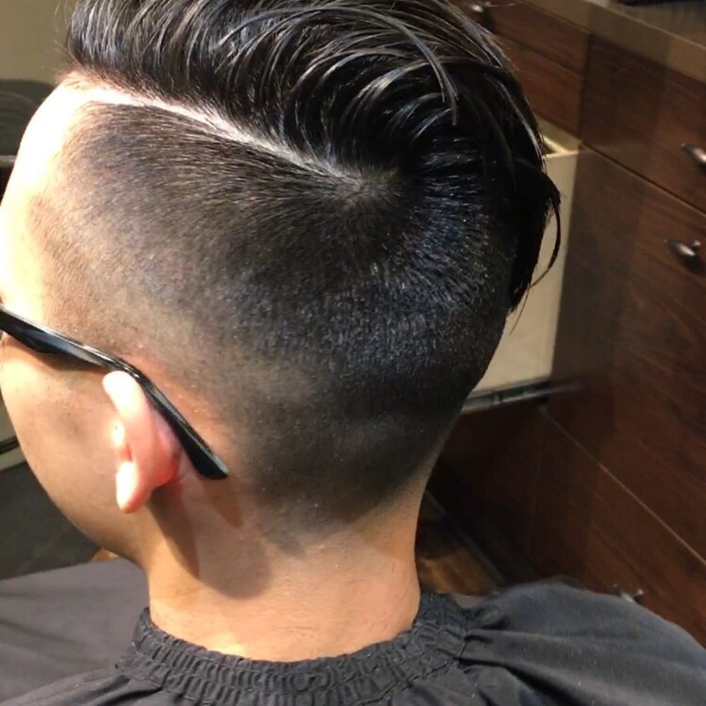 Gent Cuts and Grooming - Haircut by Aaron: tight fade, long on top with a hard part. - Barbers Near Me - Saint Paul, Minnesota Gent Cuts and Grooming - Haircut by Aaron: tight fade, long on top with a hard part. - Barbers Near Me - Saint Paul, Minnesota