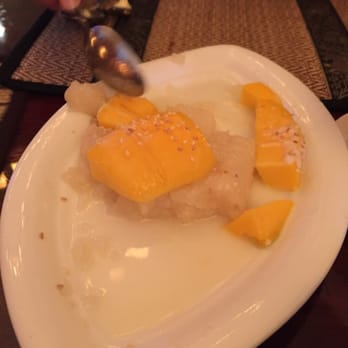 Bangkok Downtown - Mango with sticky rice - half way done. - Sushi Bars Near Me - Salisbury, North Carolina