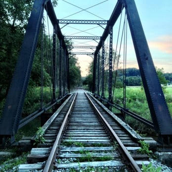 Pegasus Farm Campground - Aug. 2013 - Railroad trestle.  (Don't worry -- it only has a train on it once or twice year.) - Campgrounds Near Me - Elkins, West Virginia