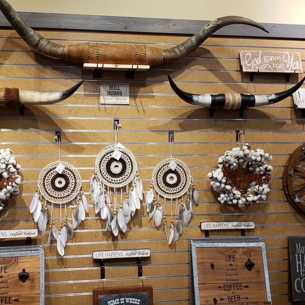 Boot Barn - Bull horn and other decorative pieces - Shoe Stores Near Me - Livermore, California
