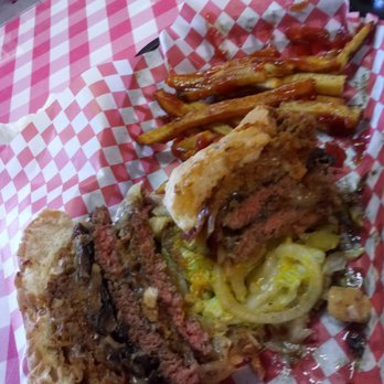 Little Bitty Burger Barn - Medium well because its real beef. Next time I'll try the stuffed Burger. I recommend 100 percent... - Burgers Near Me - Houston, Texas