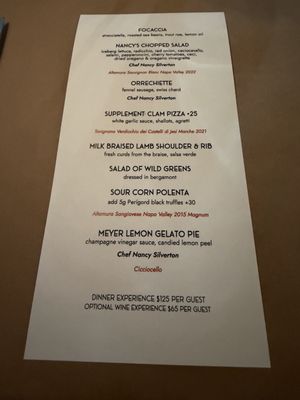 Menu photo 1 Ciccio Yountville, CA Menu photo 1 Ciccio Yountville, CA