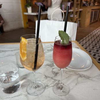 Lupo - spritz of summer, frozen peach bellini - Italian Near Me - Banff, Alberta