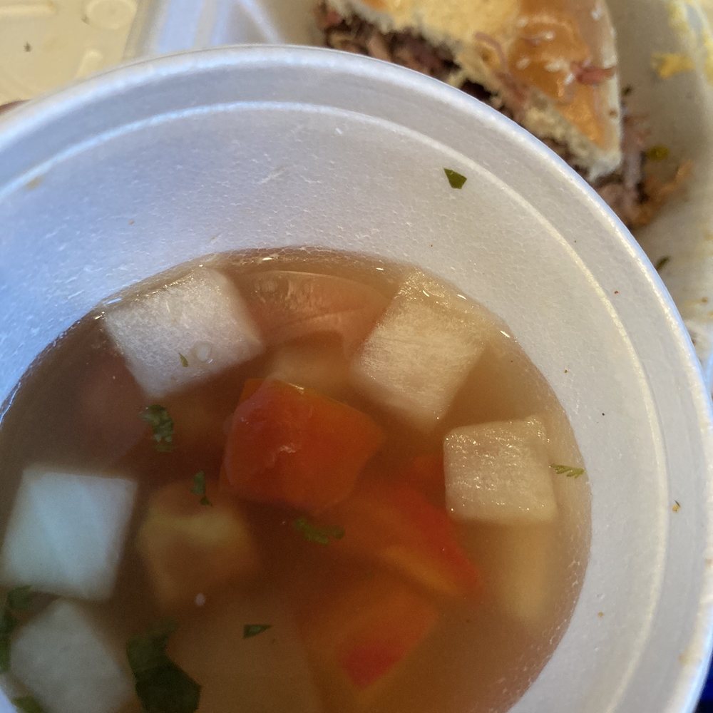 Clear water with fresh, uncooked veggies lol Clear water with fresh, uncooked veggies lol