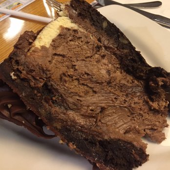 Park Nine Diner - Chocolate cheesecake. Chocolate flavored cheesecake surrounded by slabs of brownie. Tasty! - Diners Near Me - Freehold, New Jersey Park Nine Diner - Chocolate cheesecake. Chocolate flavored cheesecake surrounded by slabs of brownie. Tasty! - Diners Near Me - Freehold, New Jersey