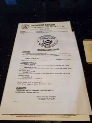 Menu photo 2 Taphouse Tavern Ocean City, MD