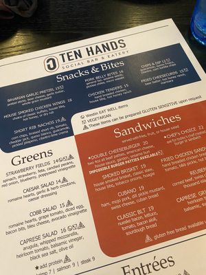 Menu photo 1 Ten Hands Social Bar & Eatery Indianapolis, IN