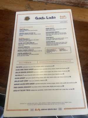 Menu photo 4 Gumbo Limbo Naples, FL