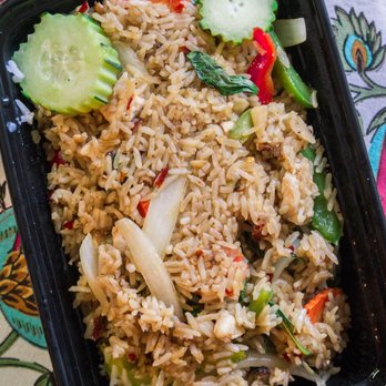 Bangkok Corner - Spicy Basil Fried Rice with chicken - Thai Near Me - Costa Mesa, California Bangkok Corner - Spicy Basil Fried Rice with chicken - Thai Near Me - Costa Mesa, California