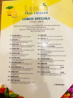 Menu photo 8 Lemon Thai Cuisine Huntington Beach, CA