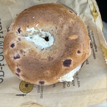 Einstein Bros. Bagels - Blueberry Bagel with Cream Cheese - Breakfast & Brunch Near Me - Marietta, Georgia