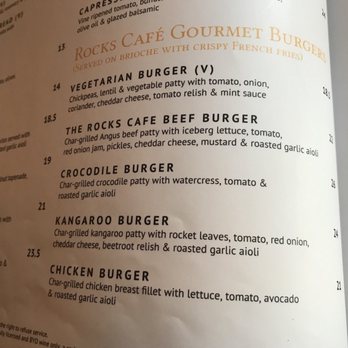 The Rocks Cafe - Menu in December 2017 - Modern Australian Near Me - The Rocks, NSW