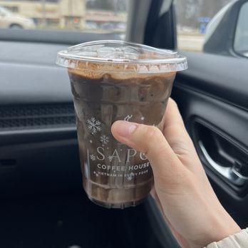Sapo Coffee House - brown sugar houjicha latte - Coffee & Tea Near Me - Wyoming, Michigan Sapo Coffee House - brown sugar houjicha latte - Coffee & Tea Near Me - Wyoming, Michigan
