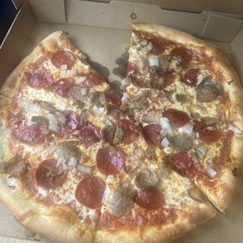 Benjamin's Pizza Kitchen & Bar - Sausage pepperoni and onion never disappoints - Pizza Near Me - Roanoke, Texas