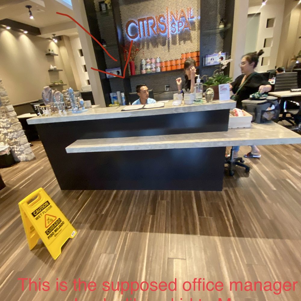 Citris Nail Spa - This is the supposed office manager! He looks like a kid to me and was so nervous when I was telling him how unprofessional he was for lying - Day Spas Near Me - Houston, Texas