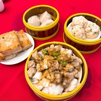Grand Palace Restaurant - Turnip Cake, har gao, fish paste meatballs, Ribs W. Black Bean Sauce over short cut noodles - Dim Sum Near Me - Philadelphia, Pennsylvania Grand Palace Restaurant - Turnip Cake, har gao, fish paste meatballs, Ribs W. Black Bean Sauce over short cut noodles - Dim Sum Near Me - Philadelphia, Pennsylvania