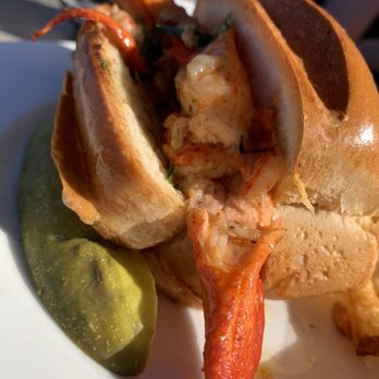 Bluewater Grill - Lobster roll with a side of butter - Seafood Near Me - Avalon, California