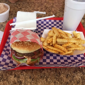 Frosty Fast 'N Fresh - Bacon avocado burger w/ large fries and Med drink. And a small half and half ice cream. - Burgers Near Me - Bakersfield, California Frosty Fast 'N Fresh - Bacon avocado burger w/ large fries and Med drink. And a small half and half ice cream. - Burgers Near Me - Bakersfield, California