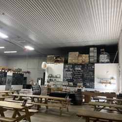 Limited Distillery - There is seating inside and outside. This is inside