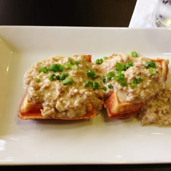 Waffles Incaffeinated - South Side - Sausage and gravy waffles. OMG - Breakfast & Brunch Near Me - Pittsburgh, Pennsylvania Waffles Incaffeinated - South Side - Sausage and gravy waffles. OMG - Breakfast & Brunch Near Me - Pittsburgh, Pennsylvania