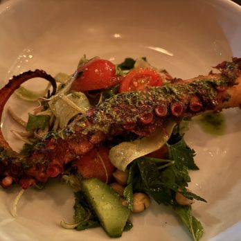 Union - Charred Octopus (best ever!) (Salmoriglio, Ceci, Fennel, Herb Salad, Cherry Tomatoes) - Italian Near Me - Pasadena, California