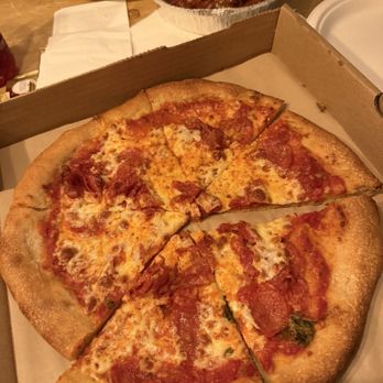 Sky High Pie - Supposedly this is a large double pepperoni pizza - Italian Near Me - Joshua Tree, California Sky High Pie - Supposedly this is a large double pepperoni pizza - Italian Near Me - Joshua Tree, California