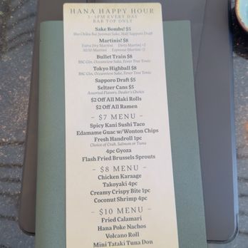 Hana - Menu-Happy Hour - Japanese Near Me - Baltimore, Maryland Hana - Menu-Happy Hour - Japanese Near Me - Baltimore, Maryland
