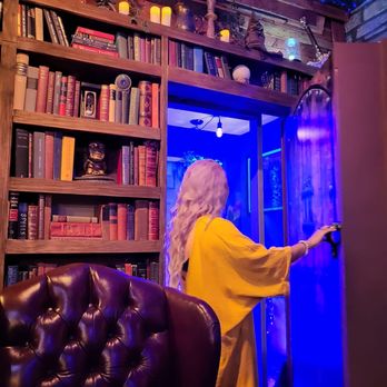 Elixir Tea Bar - Secret door to the private back room. - Bubble Tea Near Me - Costa Mesa, California