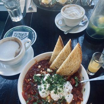 Blu Jam Cafe - Benedict and Shakshuka, oat milk vanilla latte and cappuccino. - Breakfast & Brunch Near Me - Los Angeles, California Blu Jam Cafe - Benedict and Shakshuka, oat milk vanilla latte and cappuccino. - Breakfast & Brunch Near Me - Los Angeles, California