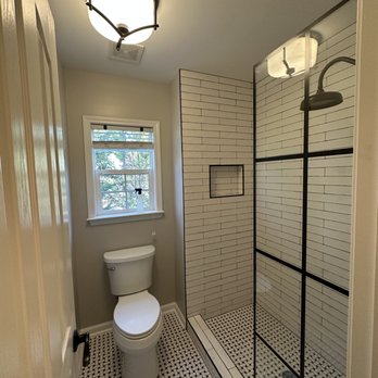 SpangleR Restoration - New lighting, toilet, removed old tub and tile shower and replaced with walk in shower - General Contractors Near Me - Indian Trail, North Carolina SpangleR Restoration - New lighting, toilet, removed old tub and tile shower and replaced with walk in shower - General Contractors Near Me - Indian Trail, North Carolina
