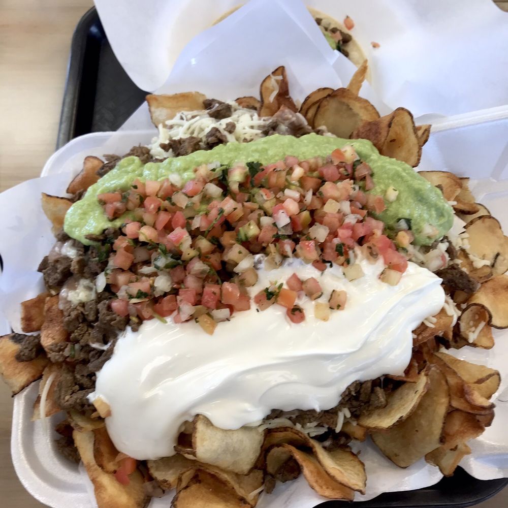 Jalapenos Taco Shop - Asada Chips (deep fried potatoes) full $10.95 pictured, half $9.95. Just get the full-size and share it - Mexican Near Me - Klamath Falls, Oregon Jalapenos Taco Shop - Asada Chips (deep fried potatoes) full $10.95 pictured, half $9.95. Just get the full-size and share it - Mexican Near Me - Klamath Falls, Oregon